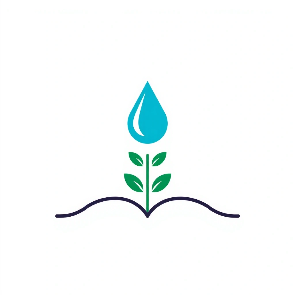 Iconiță cu o picătură de apă și o plantă